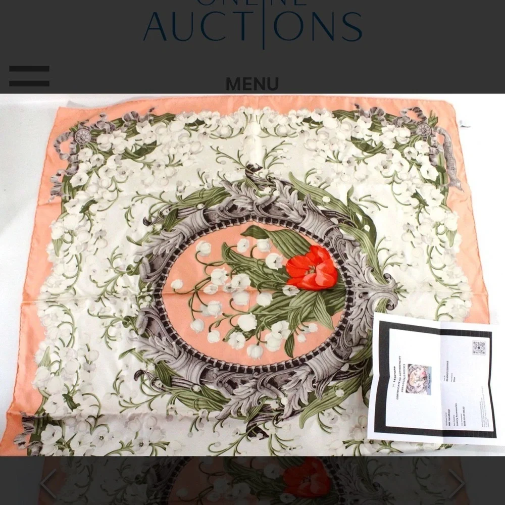 Dior Silk Stunning Scarf with Certificate of Authenticity - 34 x 34 - Picture 4 of 10
